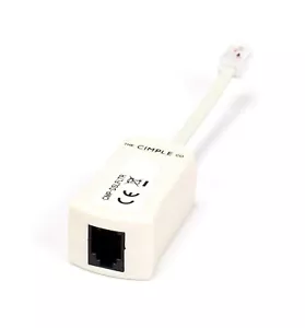 Filtr linii telefonicznej DSL | 1 opakowanie | kość słoniowa | redukcja szumu cyfrowego spowodowanego przez linię DSL - Zdjęcie 1 z 9
