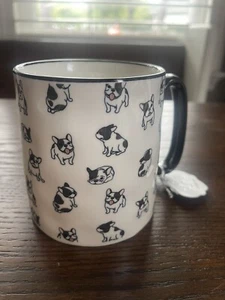 Cute Frenchie Puppy Coffee Tea Mug Cup 14 Oz Ceramic By 10 Strawberry Street - Picture 1 of 5