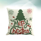  Christmas Theme Throw Pillow Cover Decorative Linen Pillow Case Pillowslip for