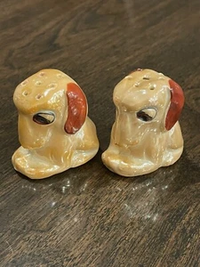 Vintage Made in Germany Salz- und Pfefferstreuer mit großen Augen Hund 1 -1/4" hoch - Bild 1 von 9