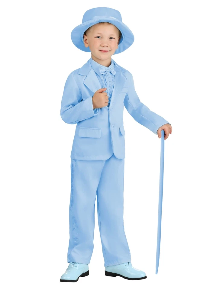 Esmoquin azul para niños pequeños Foto 1 de 1