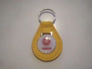 YAMAHA MOTORCYCLES MOTORCYCLE "Y" LOGO VINTAGE KEYCHAIN KEYRING YELLOW - Picture 1 of 2