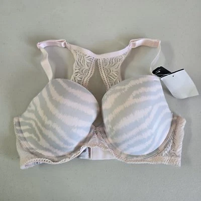 Paramour Women Bra 34DD Light Pink Zebra Racerback T Shirt Underwired NWT - Image 1 of 4
