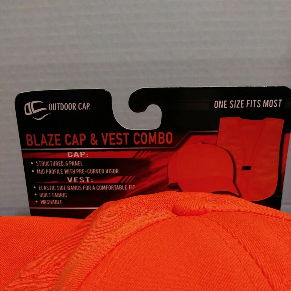 Blazer Cap And Vest Combo For Hunting. Structured 6 panel cap. Adjustable veat - Image 1 of 4