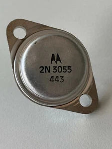 RARE US MADE VINTAGE NOS 2N3055/443 MOTOROLA TRANSISTOR - Picture 1 of 6