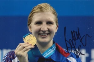 FOTO FIRMADA A MANO POR REBECCA ADLINGTON 6X4 AUTÓGRAFO OLÍMPICO - Imagen 1 de 1