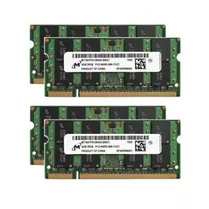 Micron 16G RAM 4X 4GB 2rx8 PC2-6400 DDR2-800MHz DDR2 200pin SODIMM Laptop Memory - Picture 1 of 5