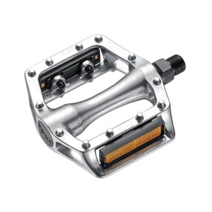 Pedali Bici BMX 9/16" Corpo in Alluminio Colore Silver con Pin Antiscivolo - Foto 1 di 1
