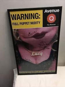 Avenue Q Window Card Broadway Signed by Cast Authentic & *FRAMED* - Picture 1 of 6