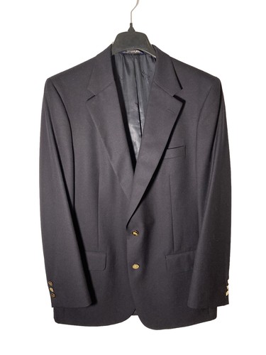 Blazer Burberrys uomo 44 classico anni 90 blu navy logo bottoni ottone made USA come nuovo