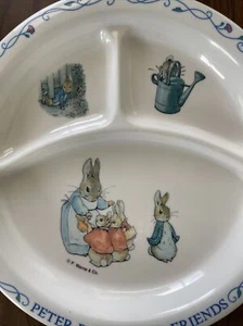 Peter Rabbit Beatrix Potter Divided Child's Plate Melamine 8.25" Indonesia - Picture 1 of 5