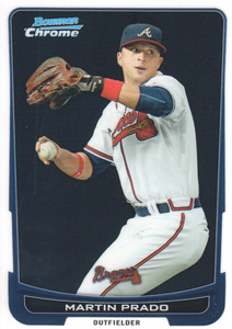2012 Bowman Chrome Atlanta Braves Baseball Card #41 Martin Prado