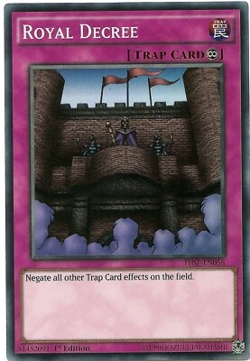 Royal Decree THSF-EN058 Super Rare Yu-Gi-Oh Card 1st Edition New - Image 1 of 3