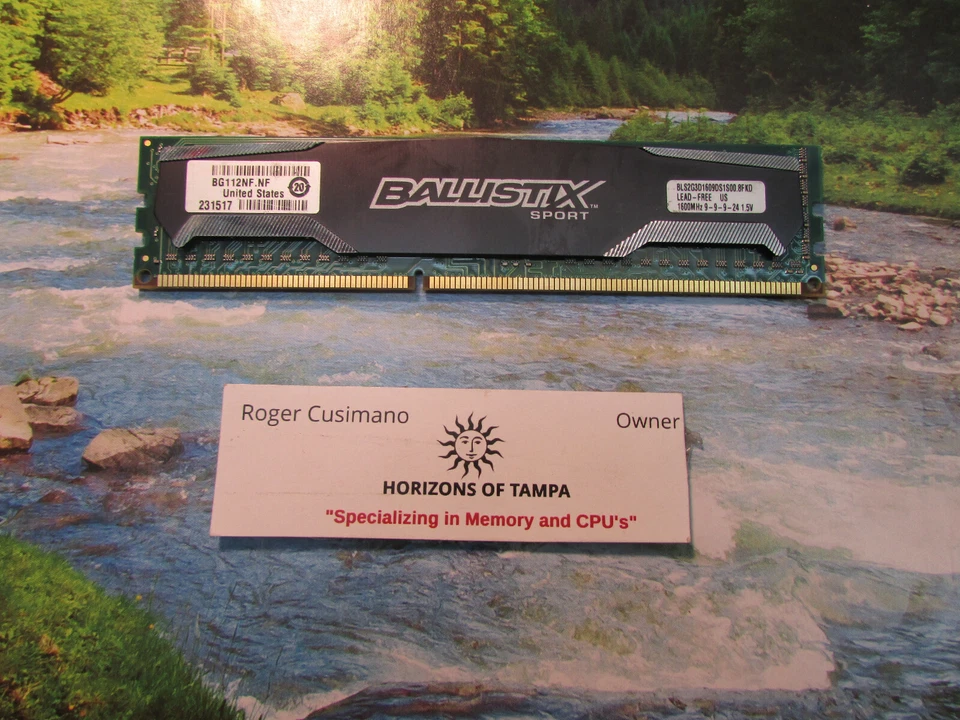 BALLISTIX SPORT 2GB DDR3 1600MHZ BLS2G3D1609DS1S00.8FKD DIMM GAMING RAM 240p  - Image 1 of 1