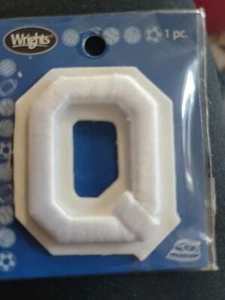Simplicity & Wrights 2” Letter Q Applique Patch White On White - Picture 1 of 2
