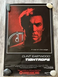 Vintage 1984 Clint Eastwood Tightrope VHS Movie Poster. Clean Corners. No Holes - Picture 1 of 1