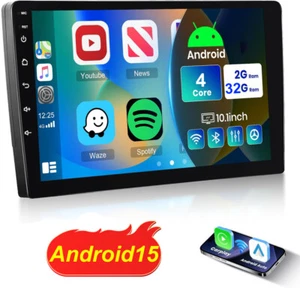 10" Android 15 Doble 2Din Coche Estéreo CarPlay Auto Radio GPS Navegación WiFi BT 2+32GB - Imagen 1 de 15
