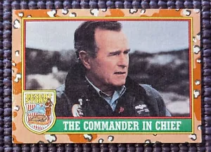 1991 Topps Desert Storm #1 The Commander in Chief George Bush Trading Card - Bild 1 von 2