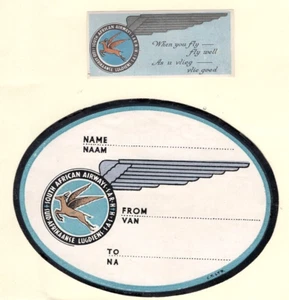 SOUTH AFRICA AIRWAYS SAL Baggage Label Sud Afrikaans  Original SO-101, SO-103 - Picture 1 of 2