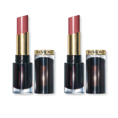 Revlon Super Lustrous Glass Shine Lipstick 3.1g - 003 Glossed Up Rose x2 - Imagen 1 de 2