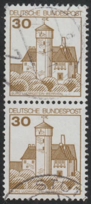 Germany 1977-79 SC# 1234 - Castle - Ludwigstein - One pair - Used Lot # 263 - Image 1 of 2