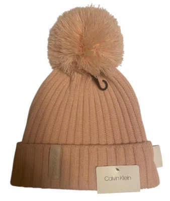 Sombrero de invierno con pompón Calvin Klein - Rosa 💕ENVÍO GRATUITO💕 Foto 1 de 3