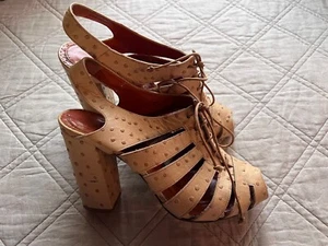 Charlotte Olympia Ostrich Peeptoe Heels Gr. EUR 38 - Bild 1 von 16