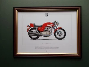 MV AGUSTA 750S AMERICA MOTOCICLISMO IMPRESIÓN ENMARCADO - Imagen 1 de 1