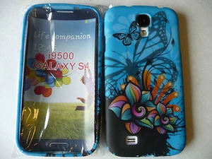 Piel de gel de goma flores de mariposa silicona suave Samsung Galaxy S4 - se ve bien - Imagen 1 de 2