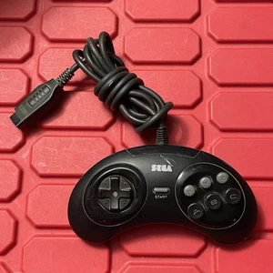 Sega Genesis 6 Button Controller Model Number MK-1653 Pre Owned Untested Vtg 90s - Picture 1 of 6
