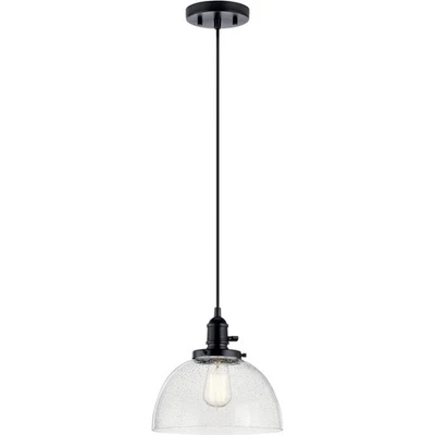 Kichler Lighting 43853BK Avery 1 灯黑色迷你吊坠吸顶灯 — 第 1/4 张图片