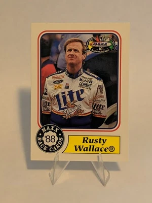 MAXX Race Cards 1988 10th Anniversary Rusty Wallace #1 NASCAR Auto Racing Sample - Image 1 of 2