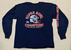 Fanatics New England Patriots NFL Football Super Bowl 53 Champions Size L Shirt - Picture 1 of 4