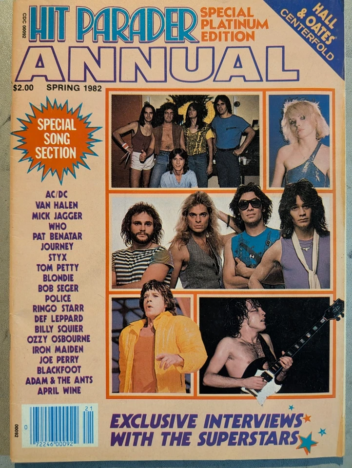 Hit Parader Magazine Spring 1982 ANNUAL Journey, Van Halen, Stones, Blondie, Who - Image 1 of 4