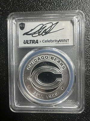 2025 graduación profesional 1 oz .999 plata NFL Chicago Bears redondo Richard Dent celebridad como nuevo Foto 1 de 2