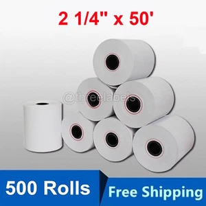 500 Rolls 2 1/4" x 50' Thermal Cash Register POS Receipt Paper Roll Wholesale US - Picture 1 of 8