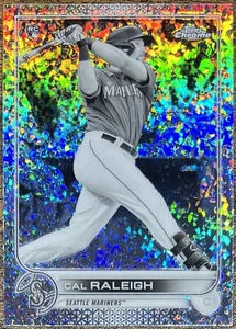 2022 Topps Chrome Cal Raleigh Black & White Mini-Diamond Refractor Rookie #149 - Picture 1 of 2