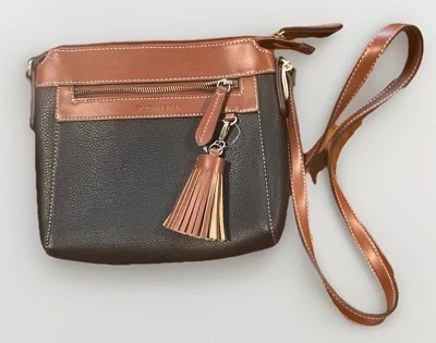 New St. John’s Bay Quincy Crossbody Bag Purse Neutral Multi Brown & Black New - Изображение 1 из 4