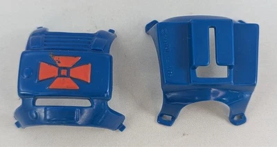 He-Man 1985 vintage Motu Stilt Stalker placa de pecho azul armadura accesorio usado en excelente estado Foto 1 de 4