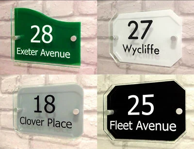 personalised acrylic HOUSE SIGN PLAQUE with house number & street name | door mo - Image 1 of 4