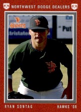 2008 Boise Hawks Grandstand #26 Ryan Sontag Monroe Michigan MI Baseball Card