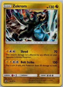 Zekrom 46/70 Dragon Majesty Pokemon Juego de Cartas Coleccionables Holo Raro - Imagen 1 de 1