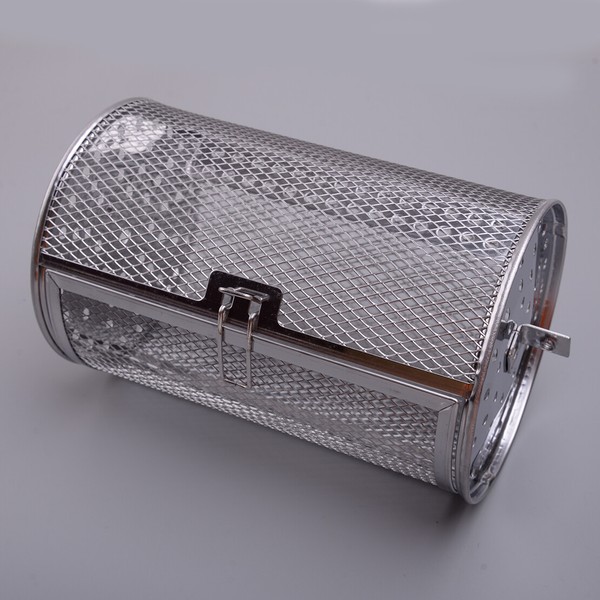 2pcs Stainless Steel Rotisserie Grill Roaster Oven Basket Walnuts Barbecue Photo Related