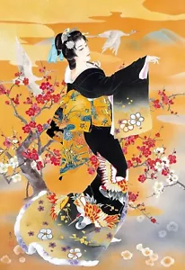 Epoch Jigsaw Puzzle 26-329 Haruyo Art Kimono Crane 300 Pieces Japan New - Picture 1 of 3