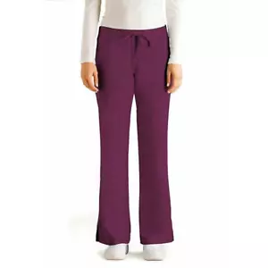 Greys Anatomy Size 2XLP Petite 6 Pocket Tie Front Pants WINE Brand New with Tags - Picture 1 of 9