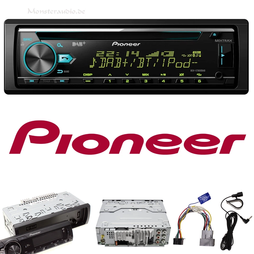 Pioneer DEH-X7800DAB DAB+ Autoradio CD USB Bluetooth DOT Matrix für android ios - Bild 1 von 1