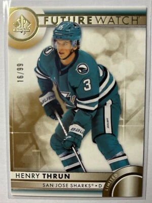 2023-24 SP Authentic Limited Future Watch Gold #160 Henry Thrun FW /99 - Image 1 of 2