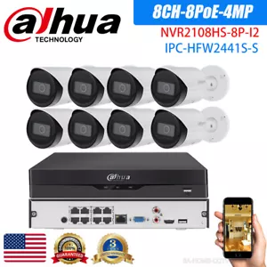 Dahua Ai 8CH POE NVR Wizsense Smart IP camera kit Bullet Surveillance system lot - Picture 1 of 20