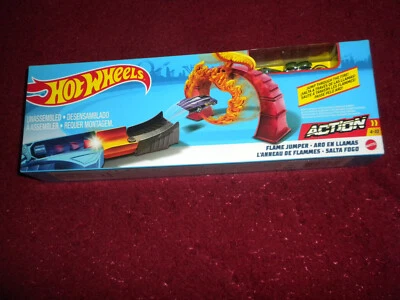 Hot Wheels "Flame Jumper" Play Set - Hot Wheels carro de salto incluído na caixa novo na caixa - Imagem 1 de 4