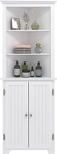 Tall Bathroom Corner Cabinet, Floor Storage Cabinet for Bathroom, Kitchen - Picture 1 of 8